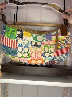 Coach Vintage Hamptons Multicolor Patchwork Hobo Bag